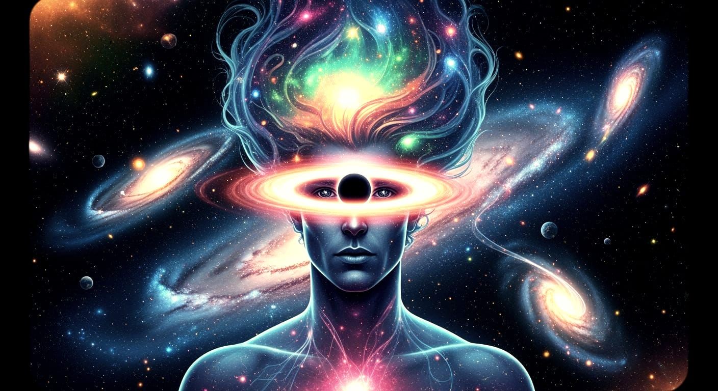 Anime Quantum Realm Spirit with Galaxy Hair