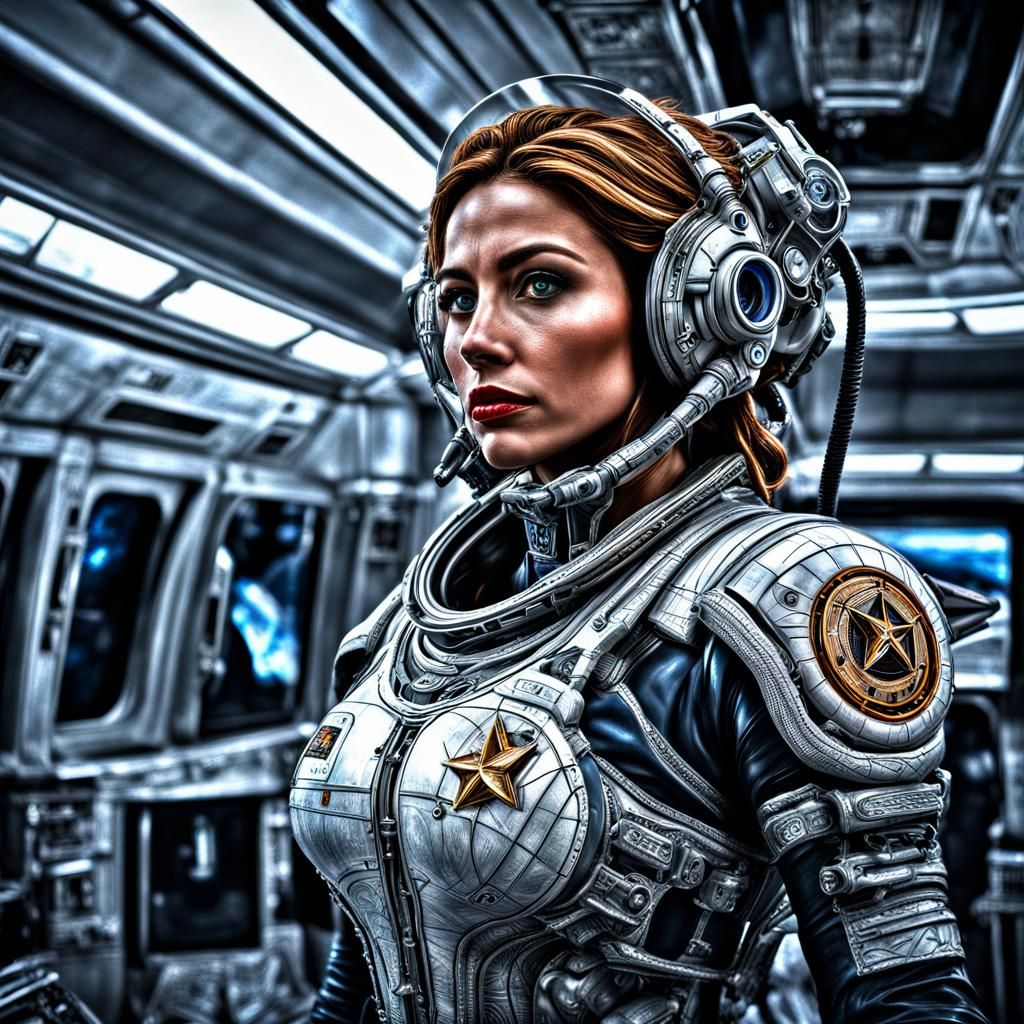 Hyperrealistic Starflight Girl in Cinematic Style