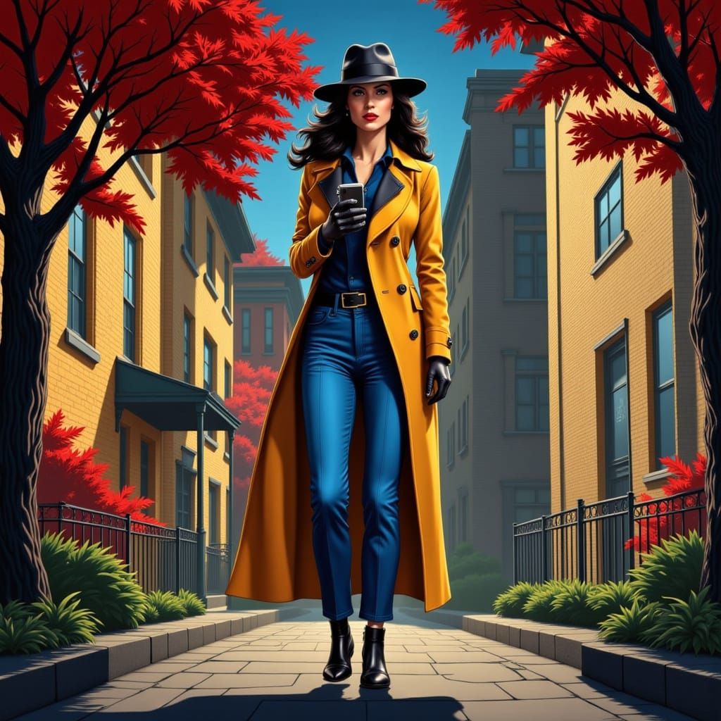 Carmen Sandiego in Film Noir Style