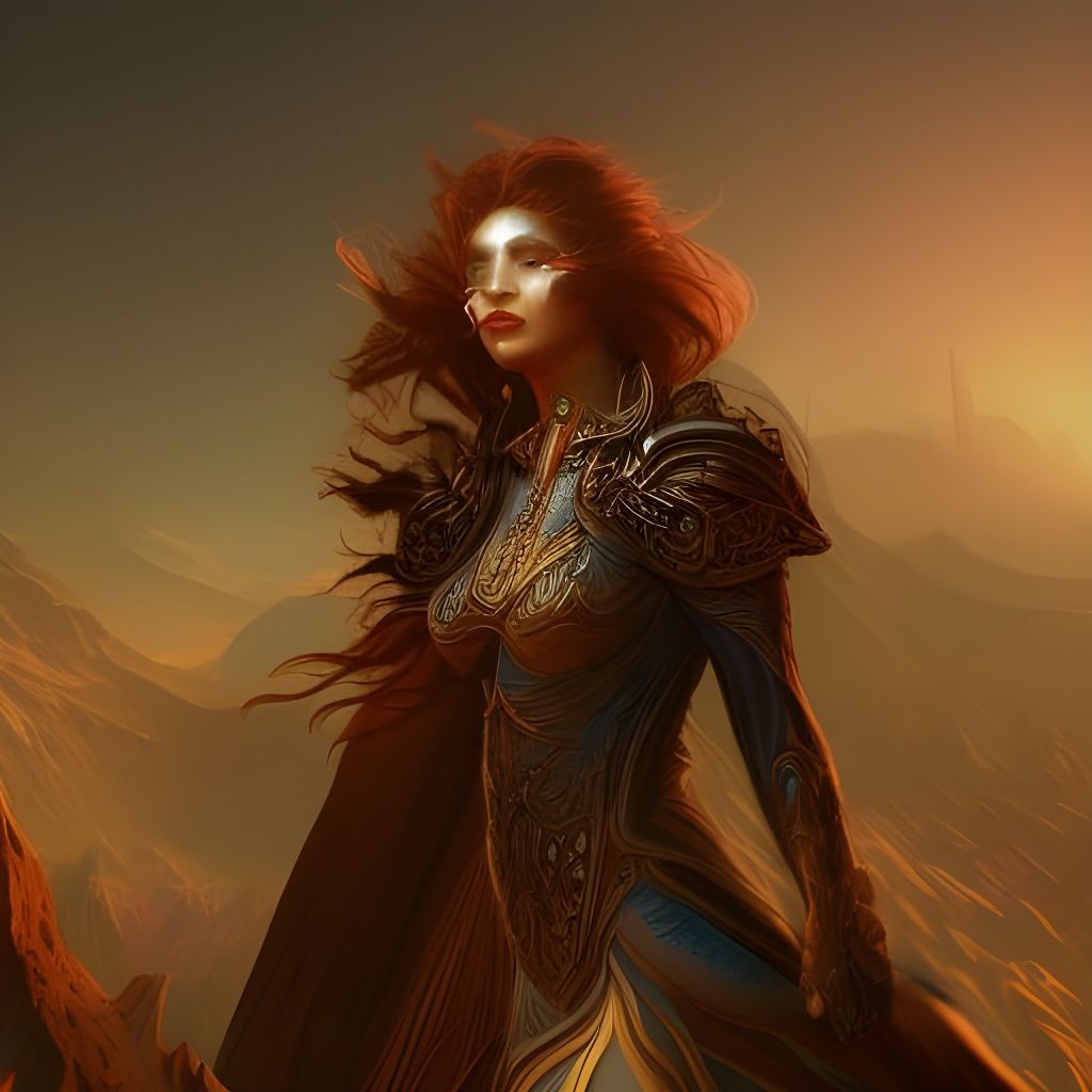 Woman with Healing Superpowers: Detailed Fantasy Art