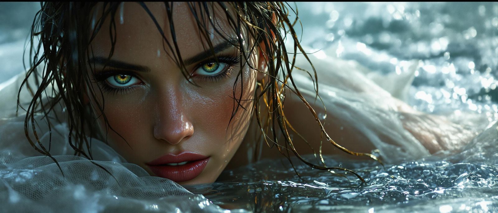 The River Goddess in Hyperrealistic Art Style