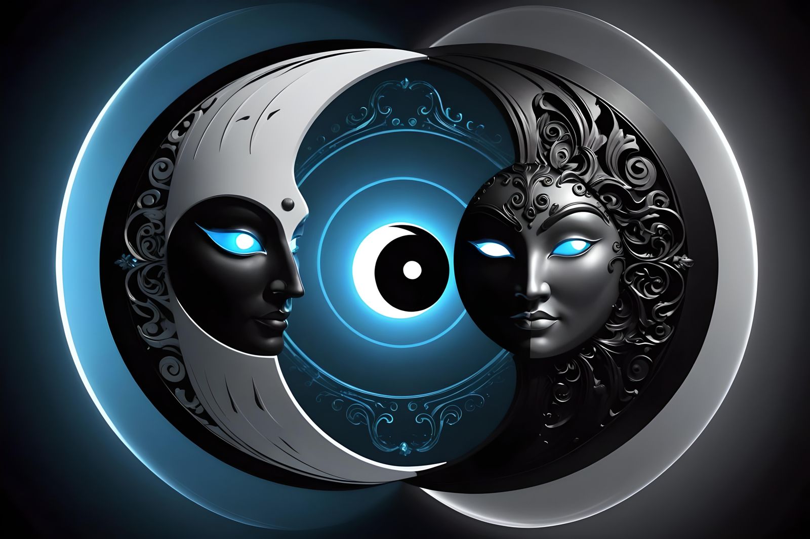 Yin and Yang: Light and Dark Hologram