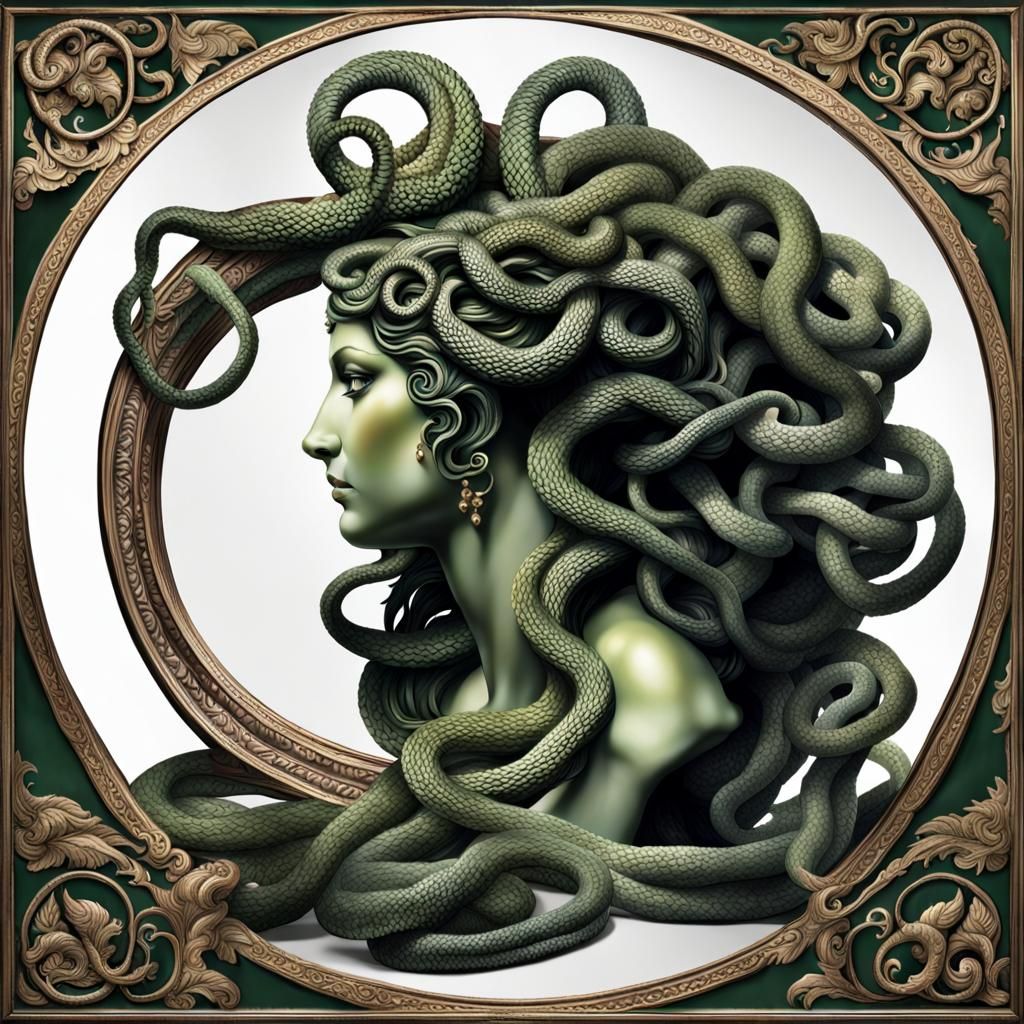 Medusa's Reflection: Turning into Stone