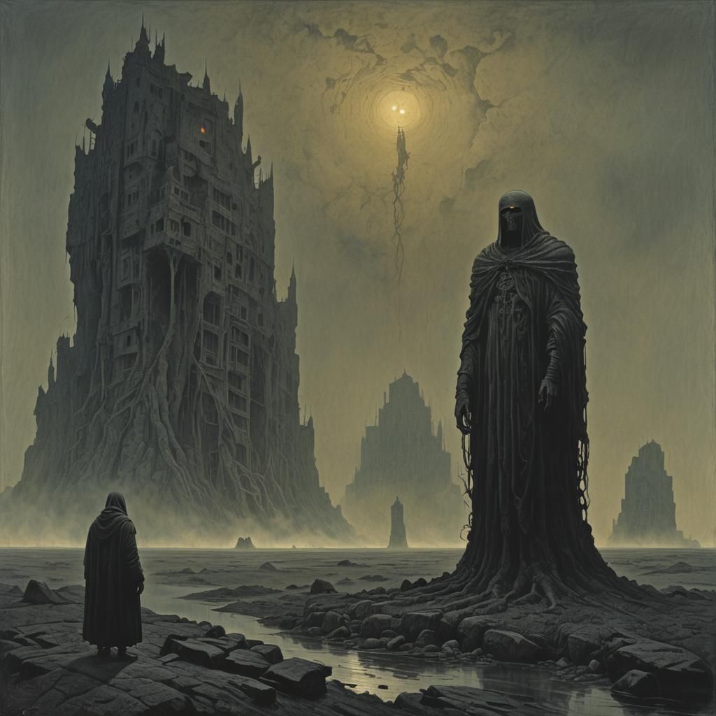 Grimdark Demon in Gothic Fantasy Style