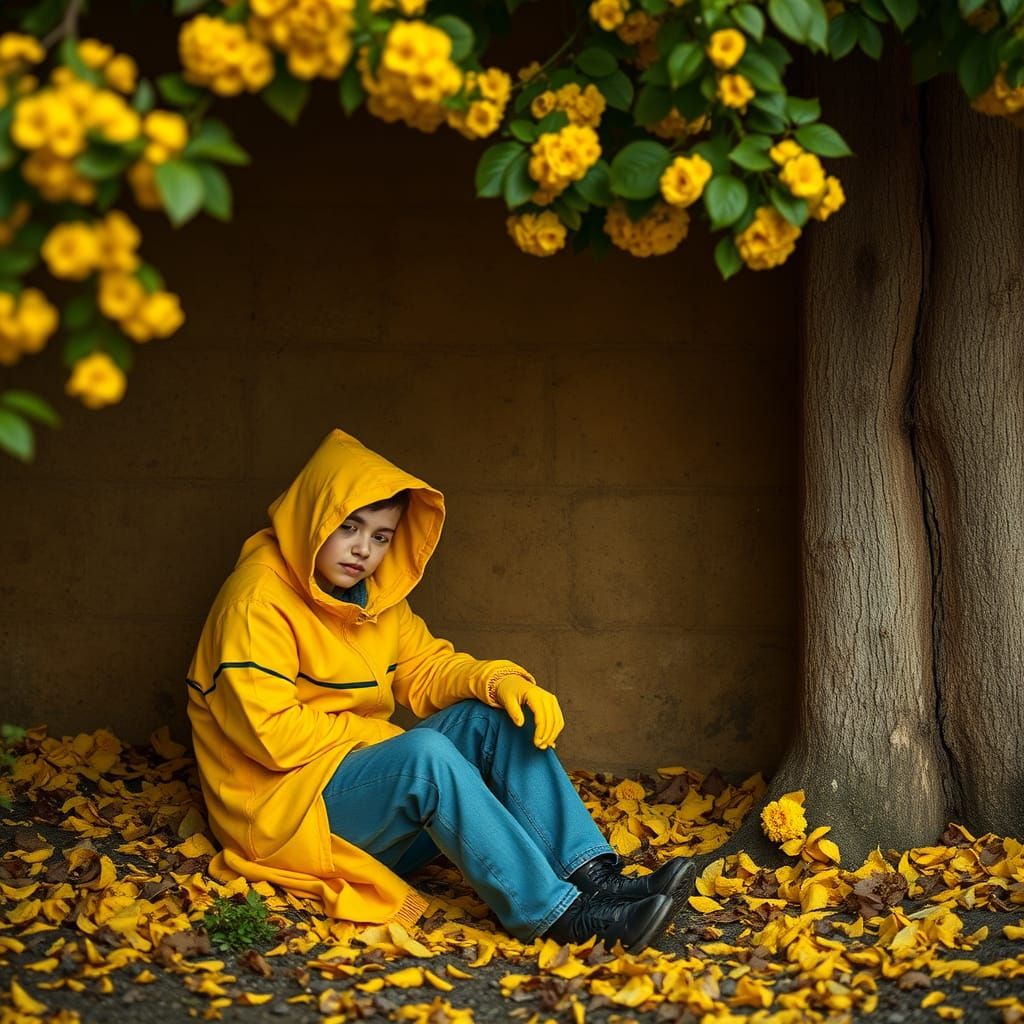 Golden Mosaic Artwork