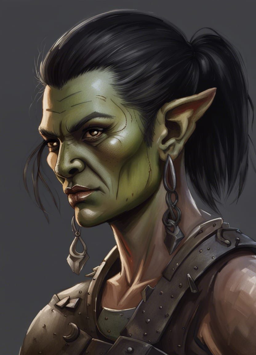 Orc Blacksmith Portrait in Color