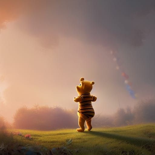 Winnie the Pooh as a Girl: Detailed Concept Art