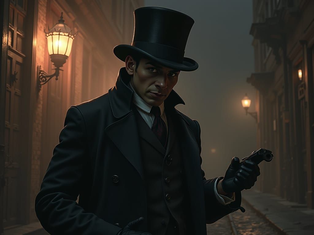 Victorian Detective Investigates in Film Noir Style