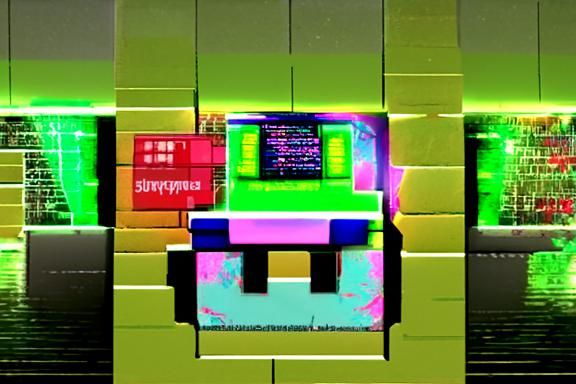 Neon Cyberpunk Surprise in Solarpunk Landscape