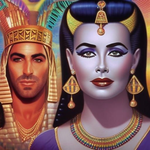 Elisabeth Taylor as the beautiful and magic Queen Cleopatra of Egypt