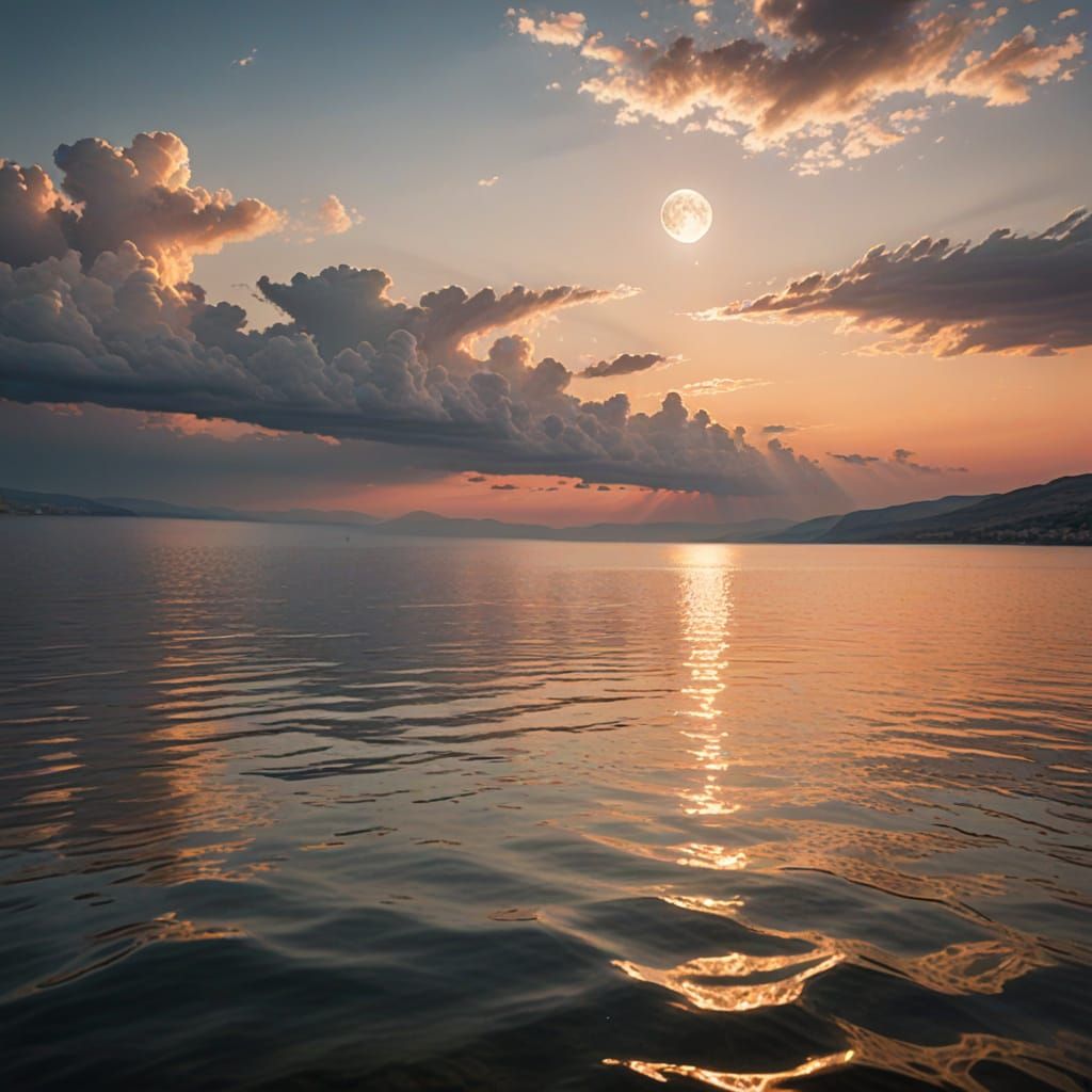 Golden Hour Serenity over the Sea of Galilee