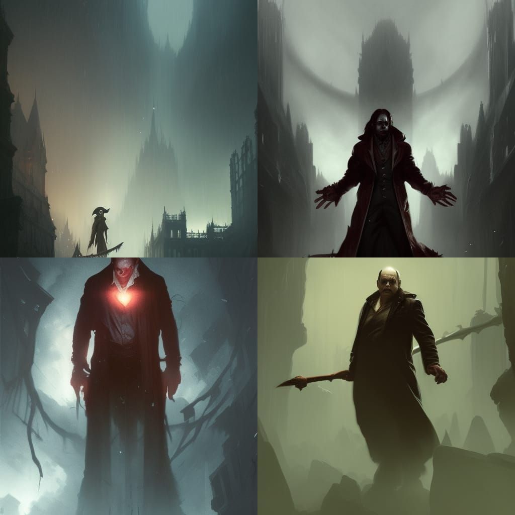 George Costanza as Vampire in Dark Fantasy Art