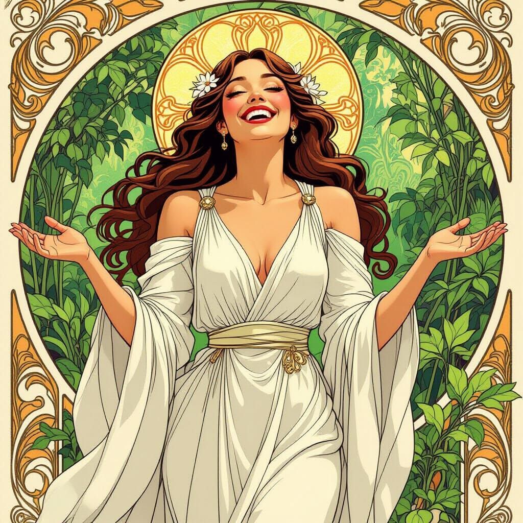 Goddess Katie in Art Nouveau Style