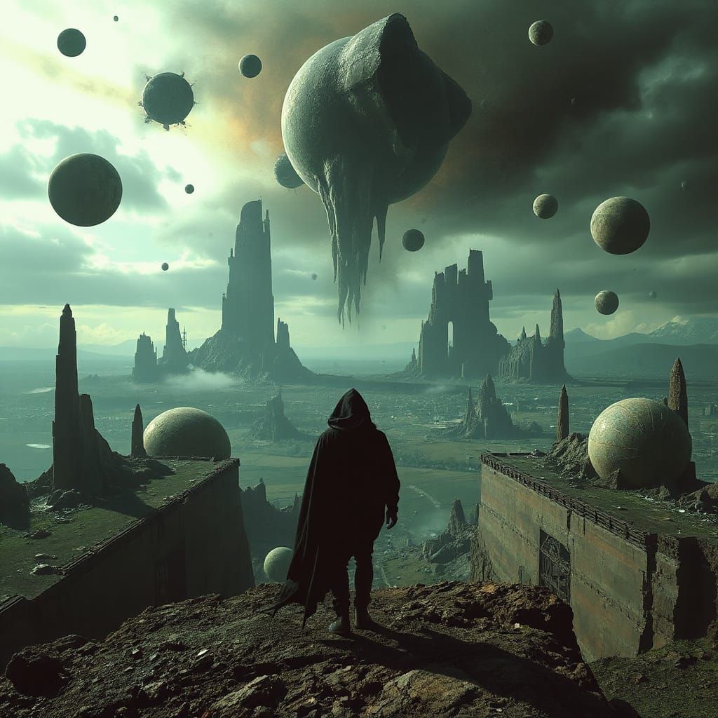 Surreal Dark Reality Distortion in Industrial Style