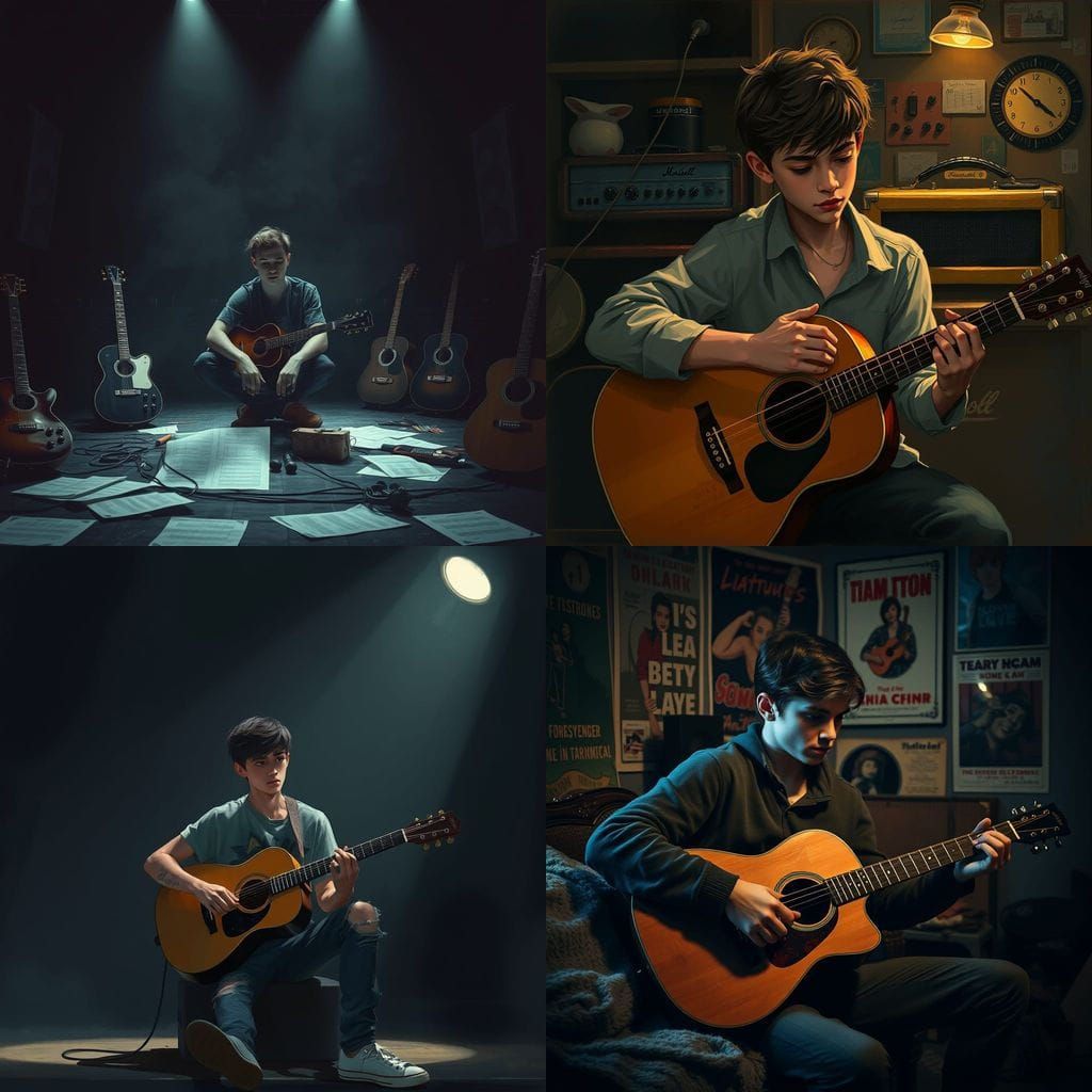 AI Generated Text Art Inspired by Song Lyrics