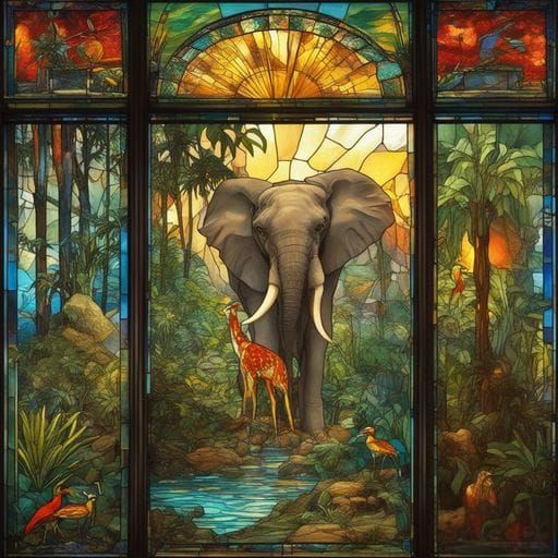 Stained Glass Portrait: Classic Art