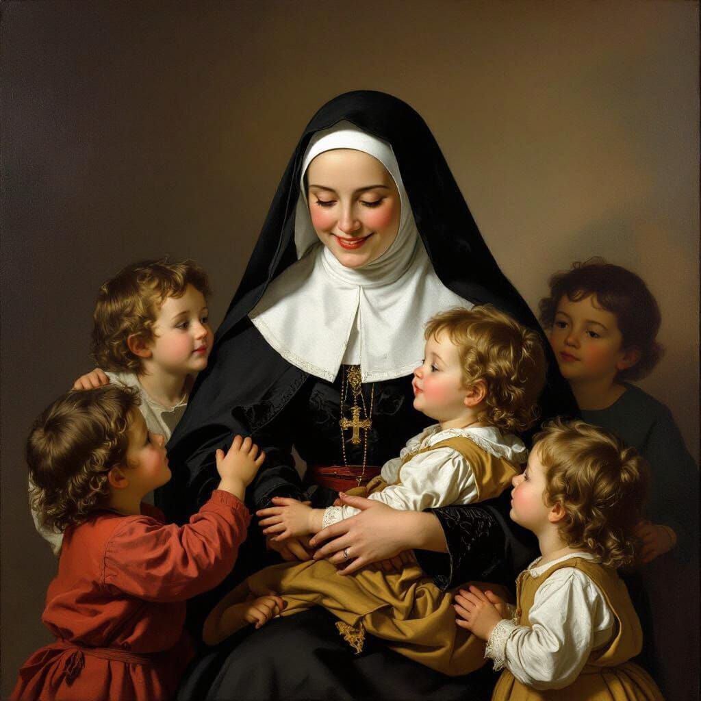 Saint Rose of Lima Shares Love in Baroque Style