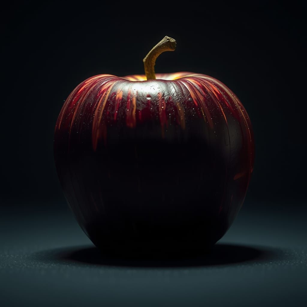 Mystical Apple with Ominous Glow