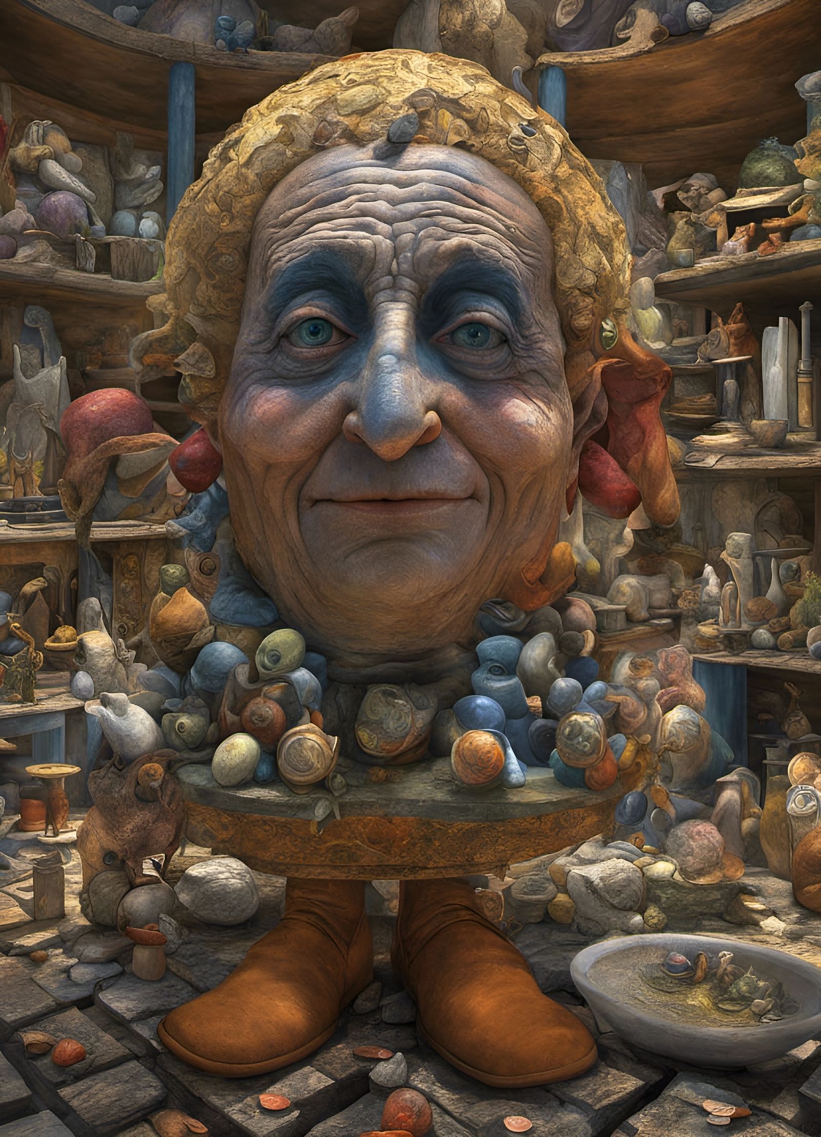 Surreal Toe-Faced Liar in Hyperrealistic Style