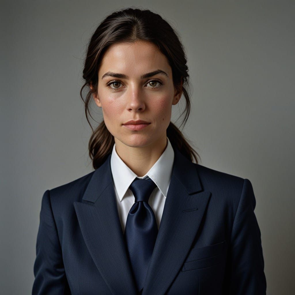 Elegant British Businesswoman in Sharp Focus