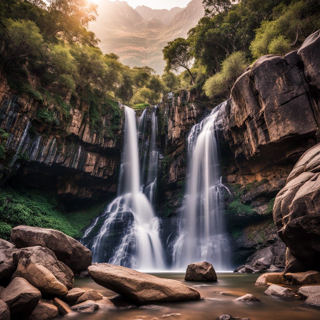 Breathtaking South African Waterfall Landscape in Cinematic ...