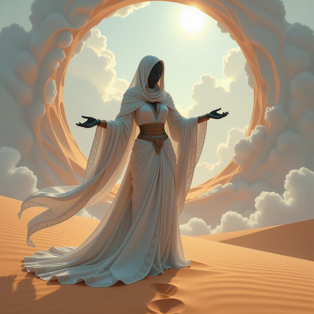 Alien Princess Commanding Sand and Sky