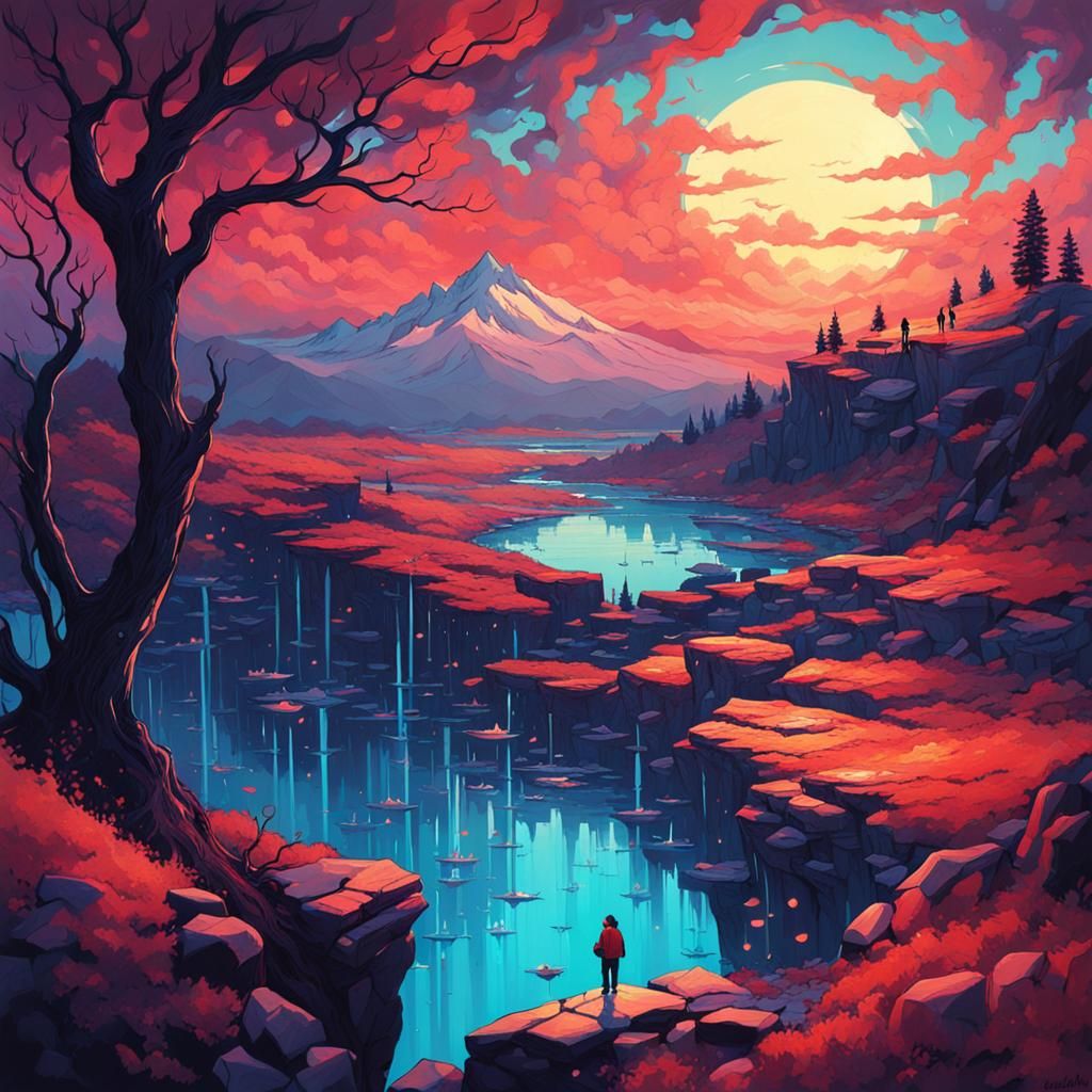 Abstract Digital Painting with Dynamic Brushstrokes