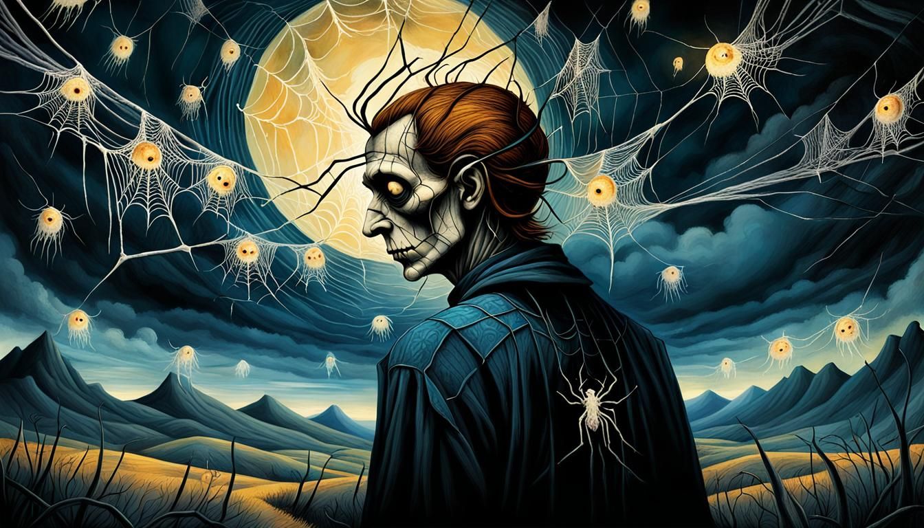 Pagan's Spiderweb Eyes: A Surreal Vision