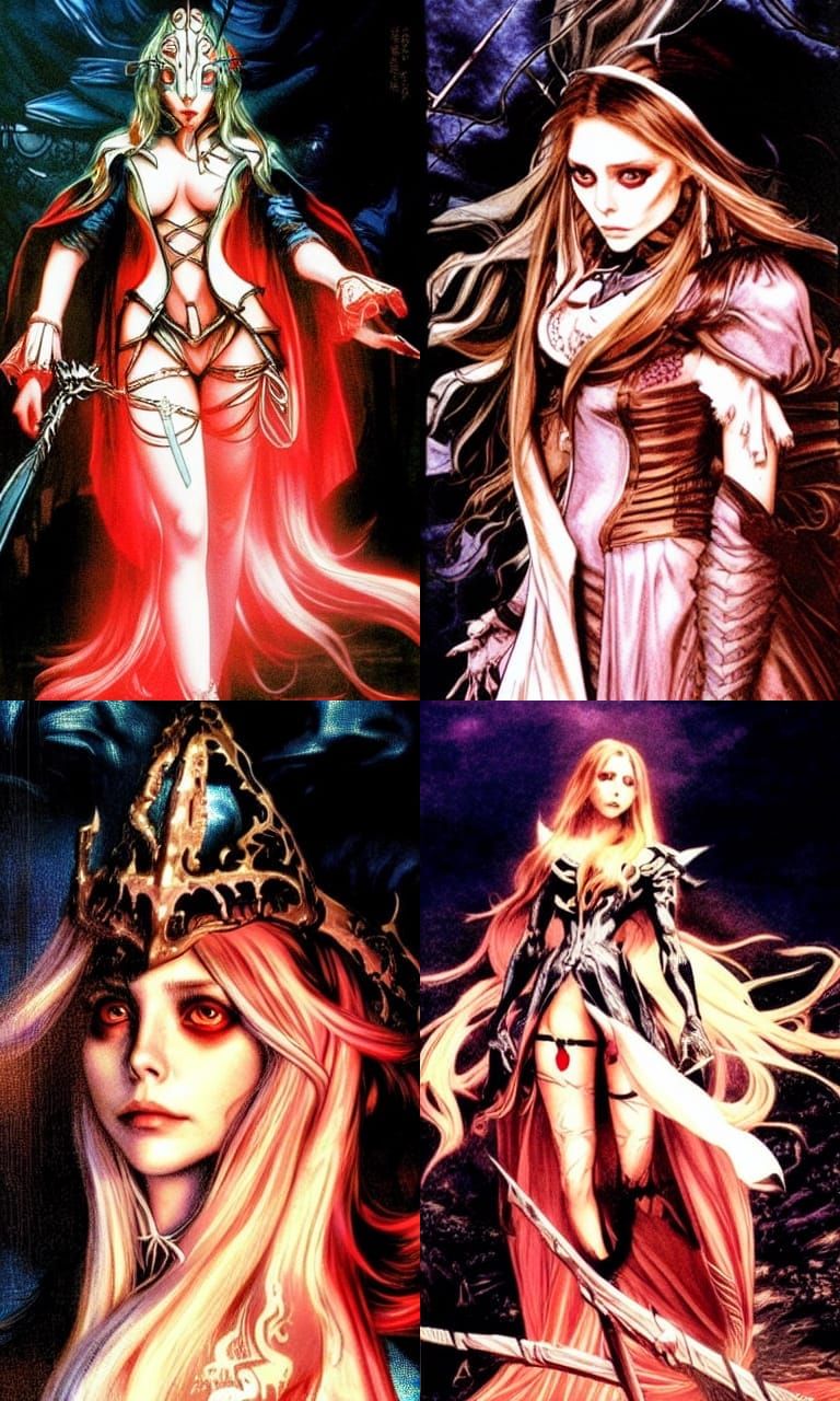 Elizabeth Olsen as Camilla: Gothic Horror Illustration