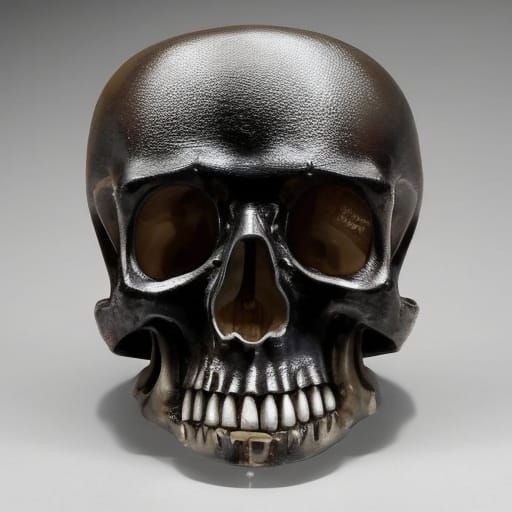 Floral Skull Portrait as Digital Illustration