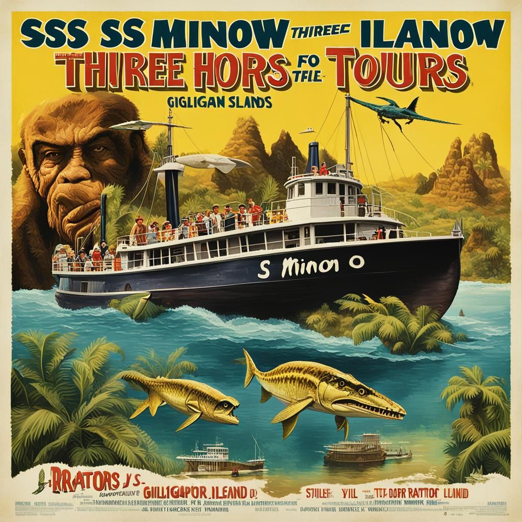 S.S. Minnow 'Three-Hour Tours' Promotional Poster
