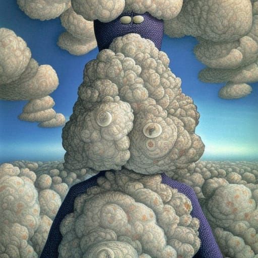 Surreal Cotton Candy Clouds, Dreamlike Fantasy Art