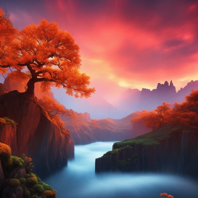 Epic World Tree in Volumetric Lighting