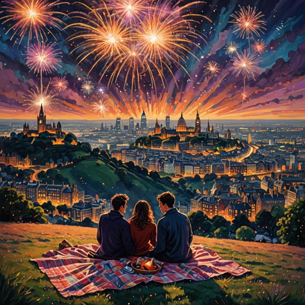 Magical Realism Picnic Under London Fireworks
