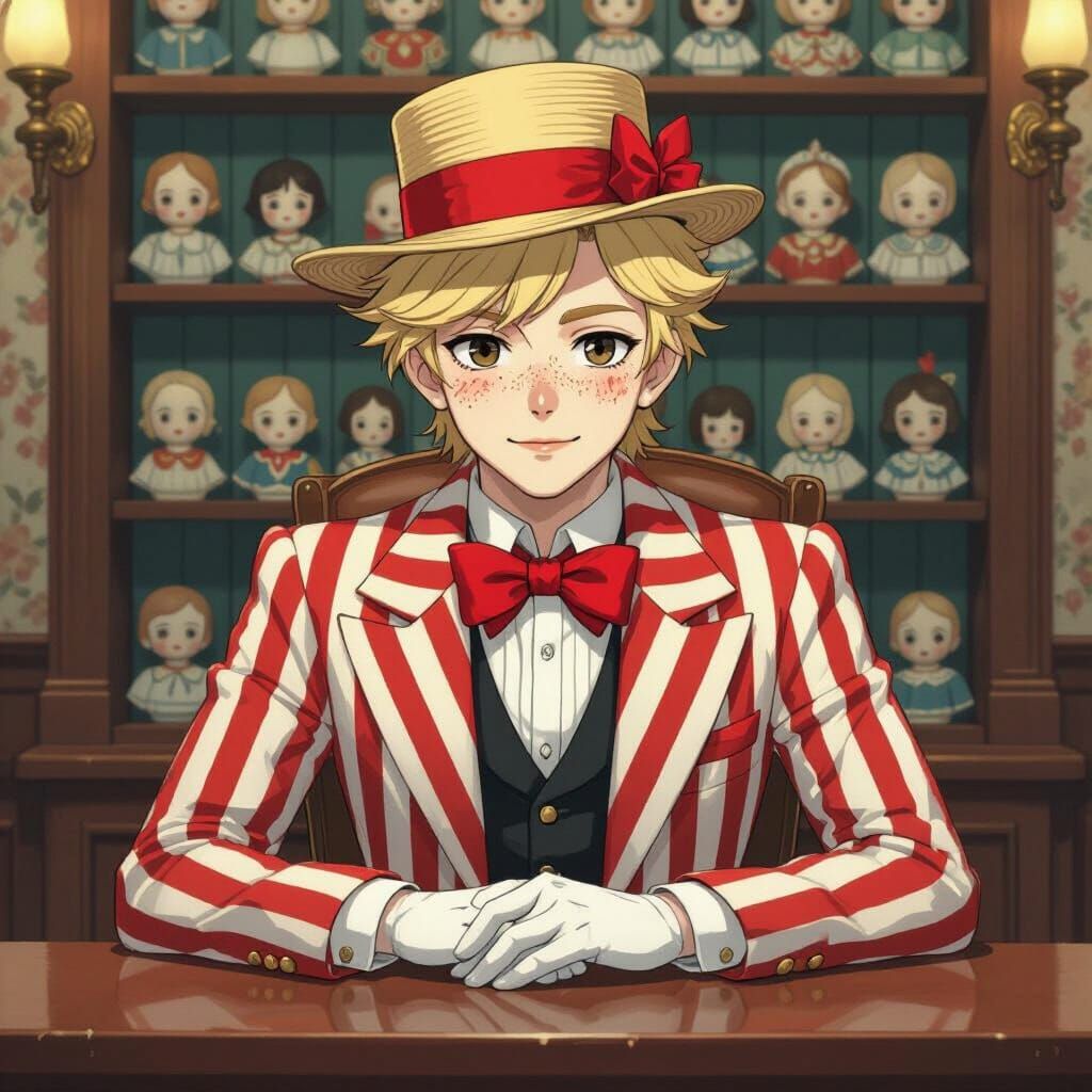 Eerie Showman in Art Nouveau Style