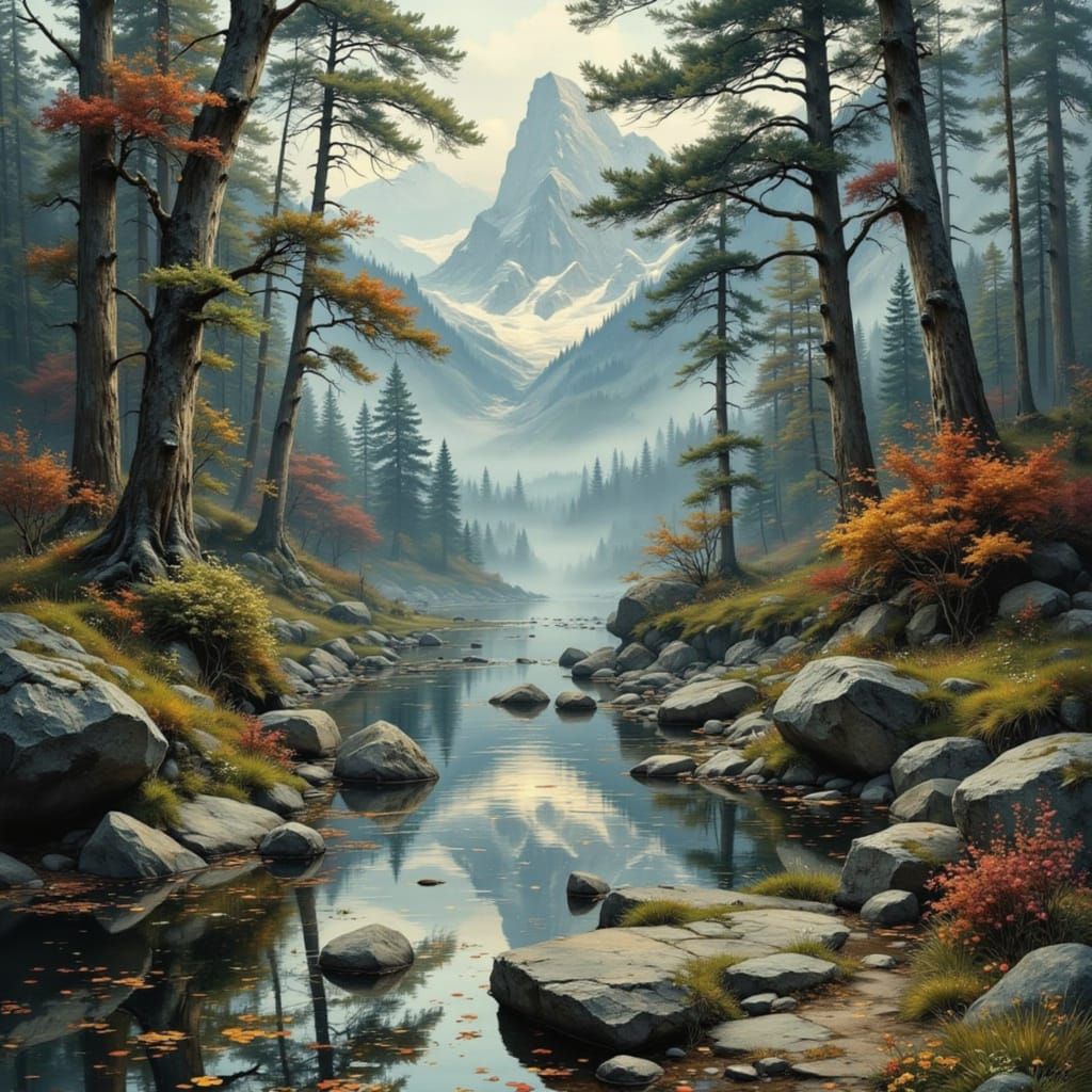 Surreal Dreamscape as Double Exposure Painting