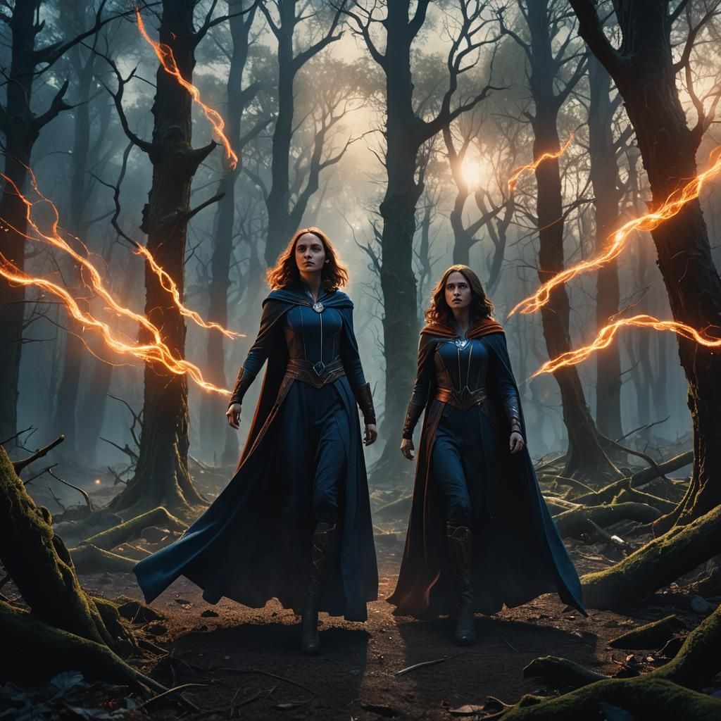 Wanda Maximoff Summons Dark Arts in Surreal Forest