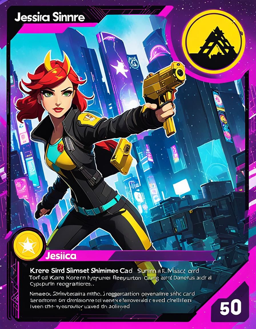 Sunset Shimmer Cyberpunk Trading Card