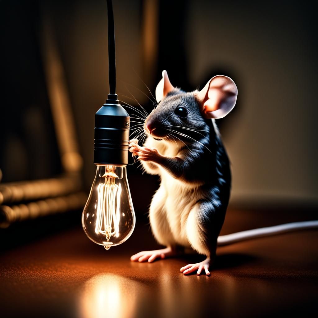 Mouse Illuminates World with Light Bulbs