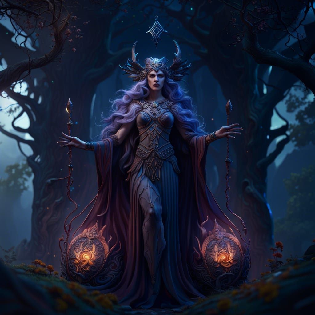 Triple Goddess: Maiden, Mother, Crone in Fantasy Art