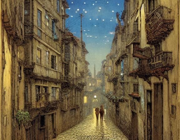 Old Town Alleyway in Portuguese Port City