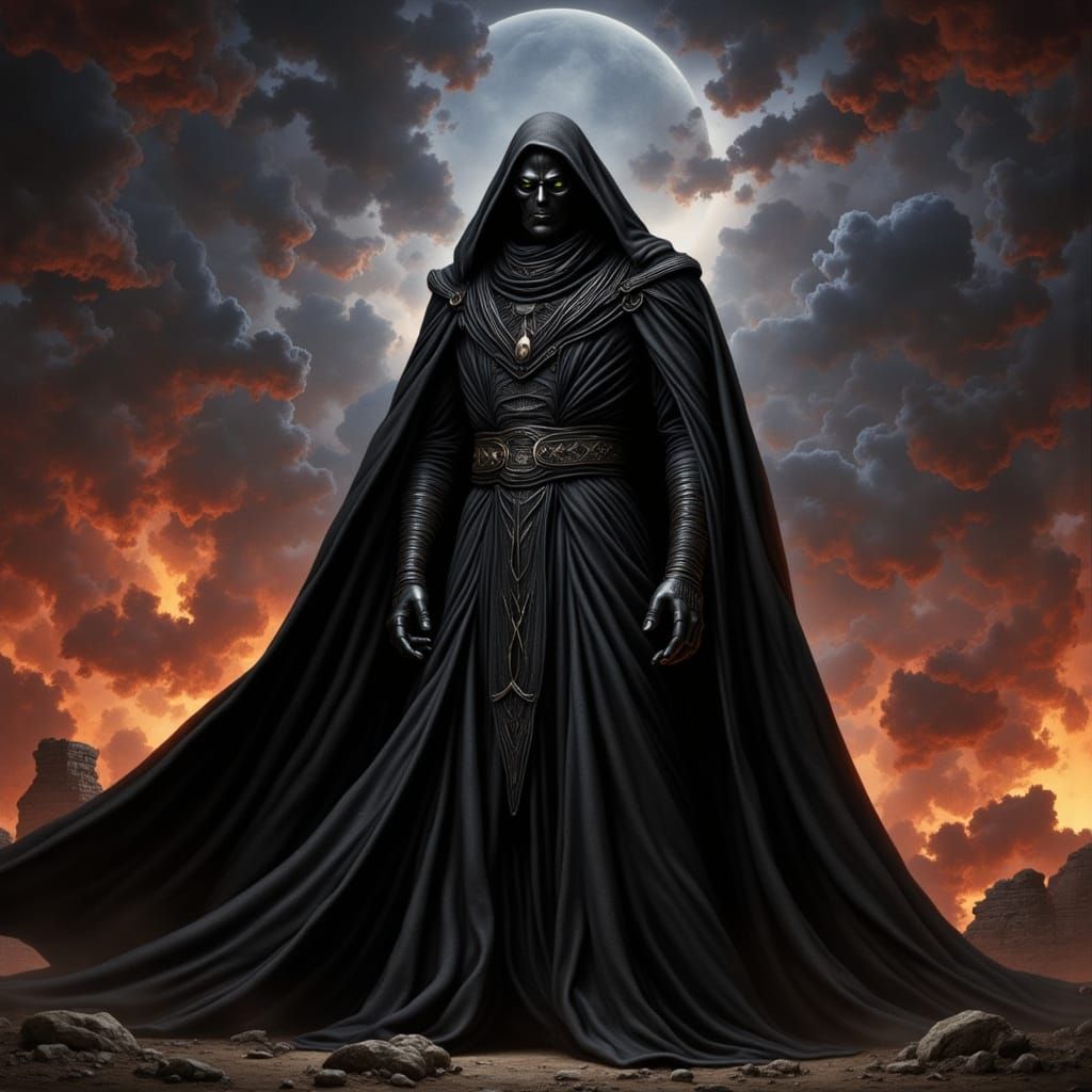 Darth Bane in Dark Gothic Galaxy Landscape