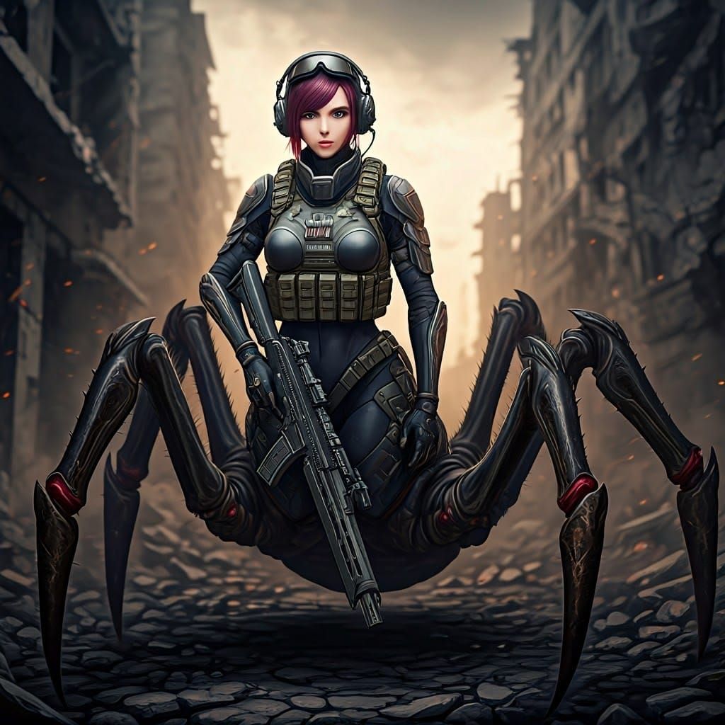 Cyberpunk Warrior Droid in Tactical Gear