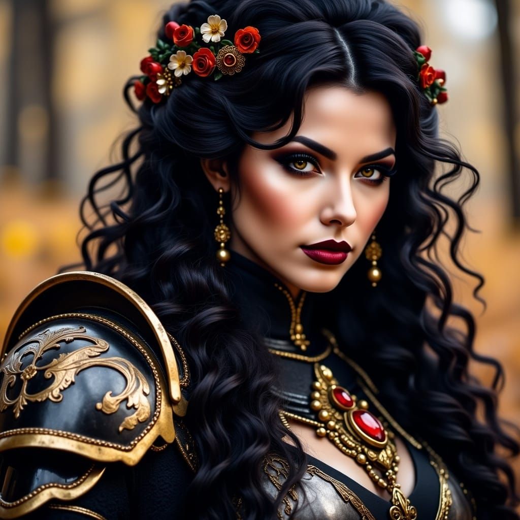 Gothic Knight in Burnished Metal Armor