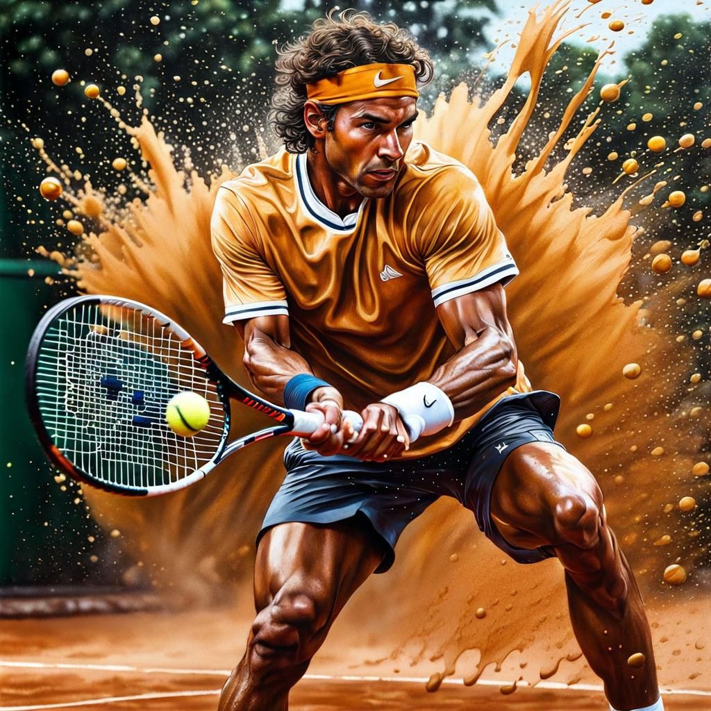 Hyperrealistic water ink colour painting, close up of Raphae...