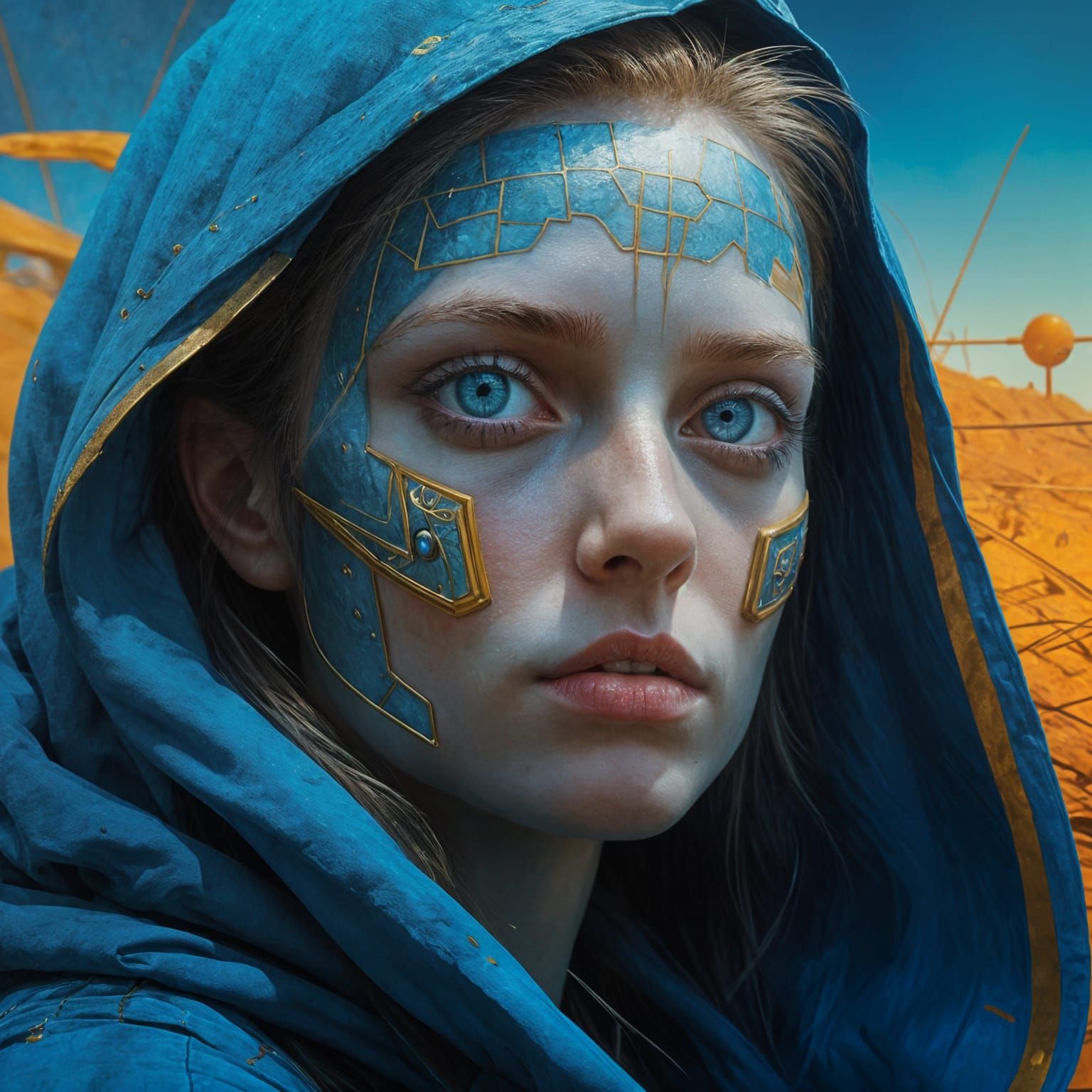 Hyperrealistic Portrait in Vibrant Colors