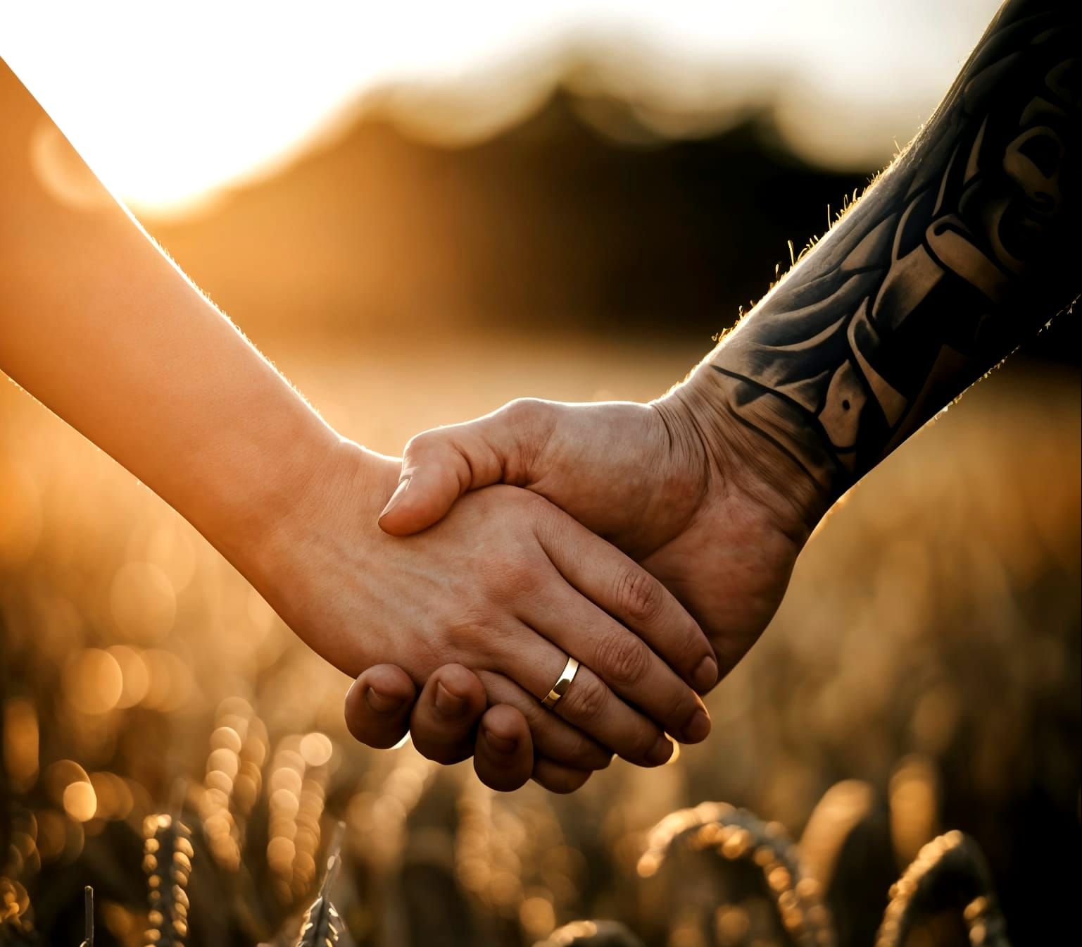 Reconciled Hands: A Story of Connection in Golden Light