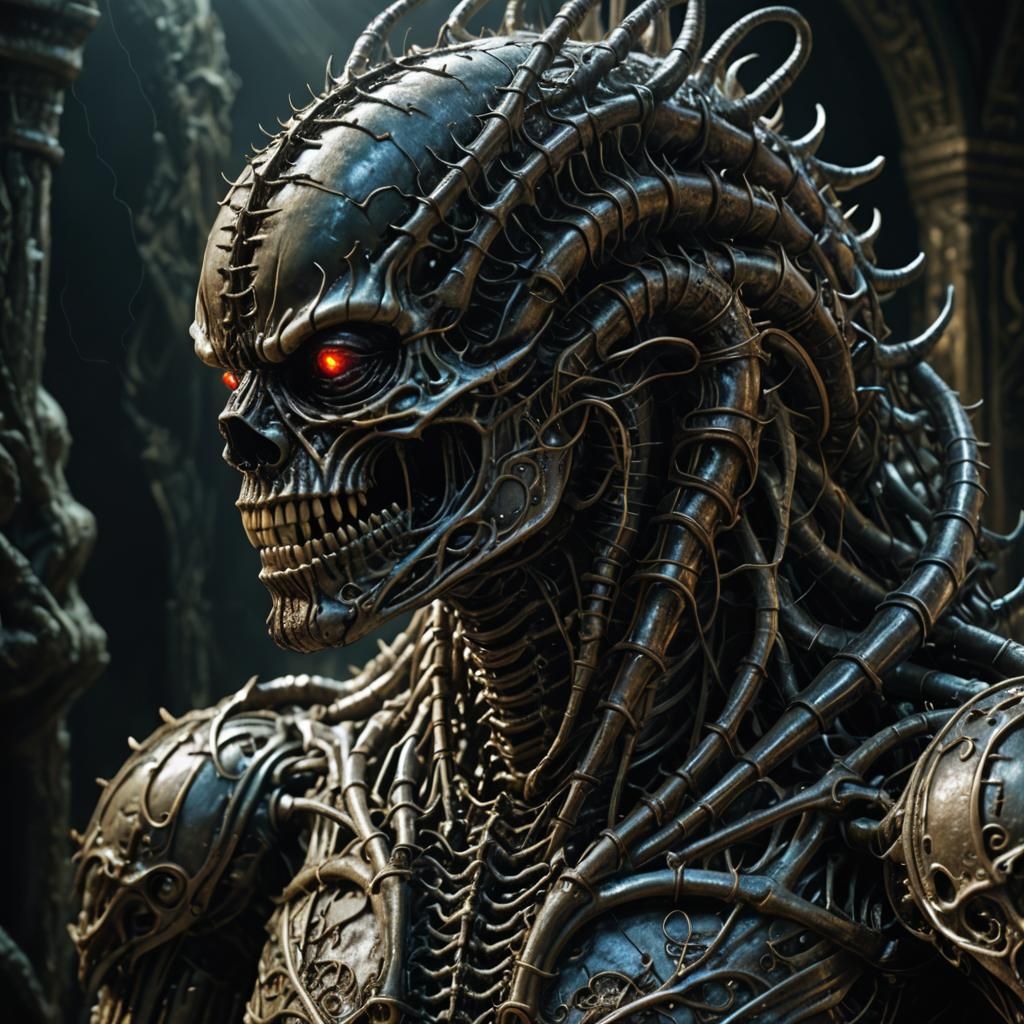 Horrific Humanoid Centipede in Sinister Fantasy Art