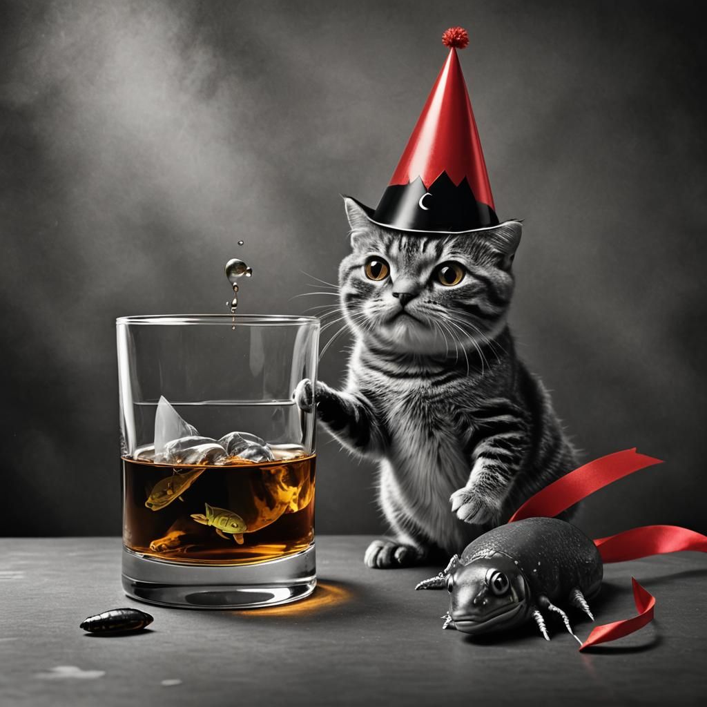 Tadpole's Whiskey Party: Grayscale Fantasy Concept Art