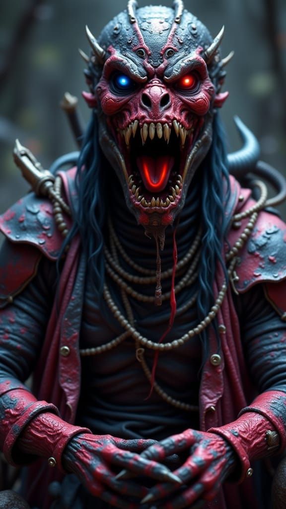 Demonic Sub-Zero from Mortal Kombat in Deep Color